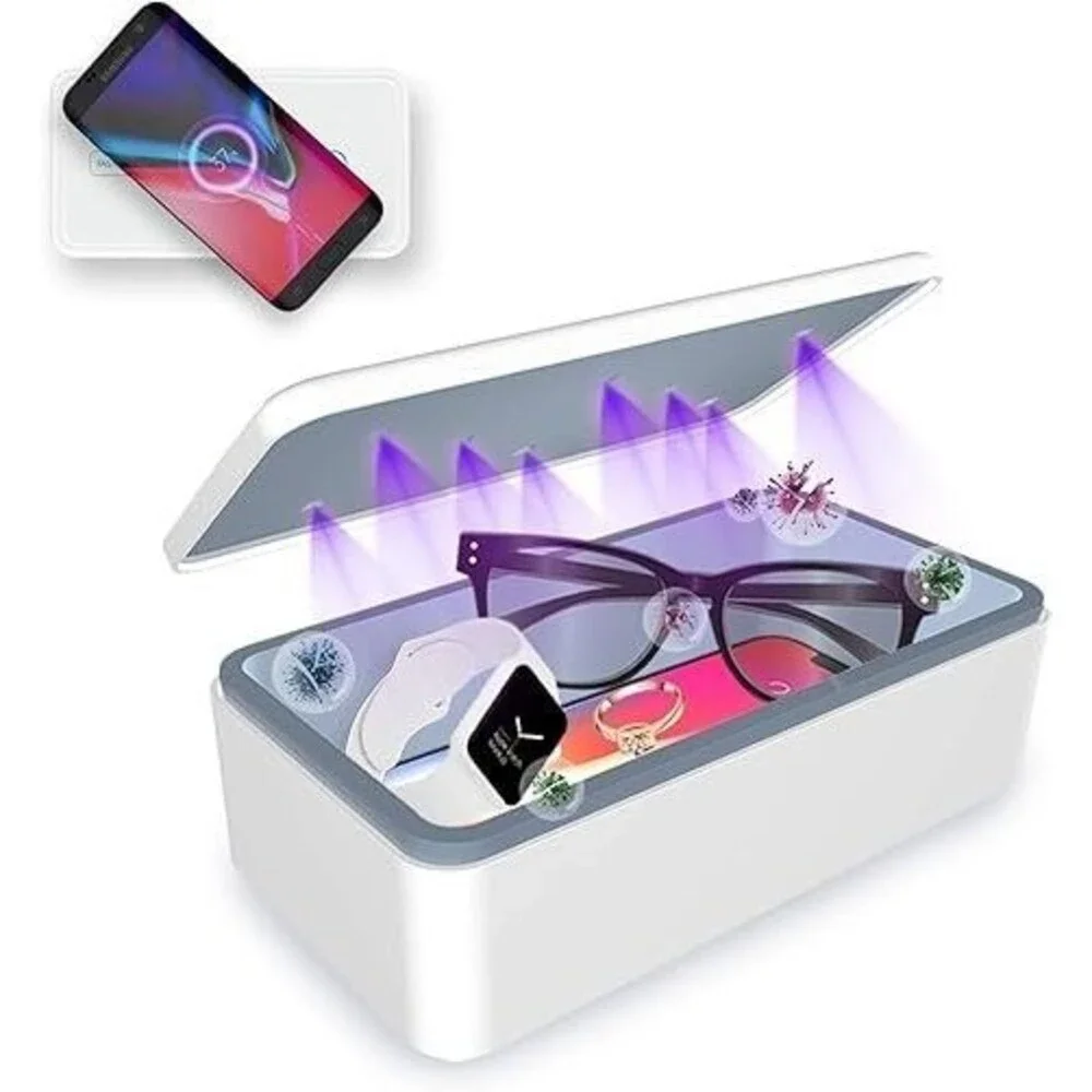 VANELC UV-C Phone Sanitizer Box Qi Wireless Charger for Phones Jewelry New